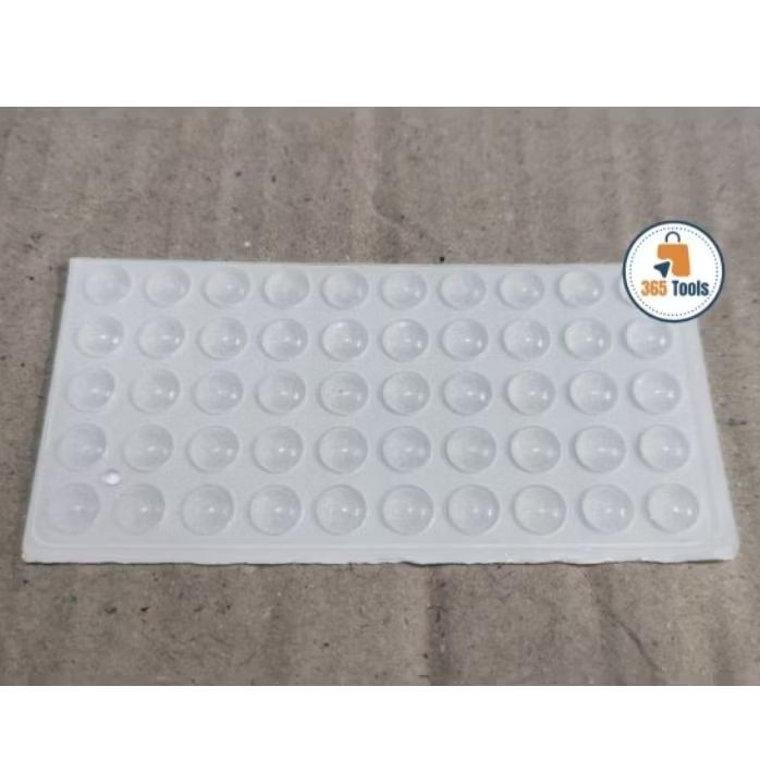 1 Lembar : Karet Peredam Kaca 6 mm / Mata Ikan / Karet Bumper Tataan Meja Kaca