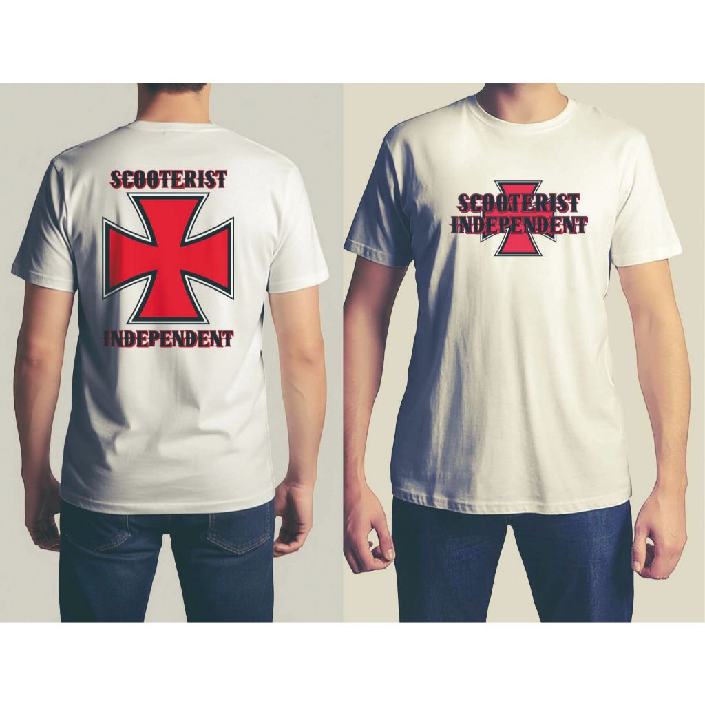KAOS TSHIRT VESPA SCOOTERIST INDEPENDENT | KAOS DISTRO | KAOS SCOOTER | KAOS PIAGGIO