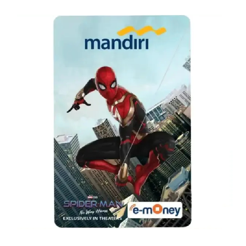 Kartu E-Toll Emoney Livin Spiderman No Way Homw | Etoll E-Money Spiderman Mandiri NFC