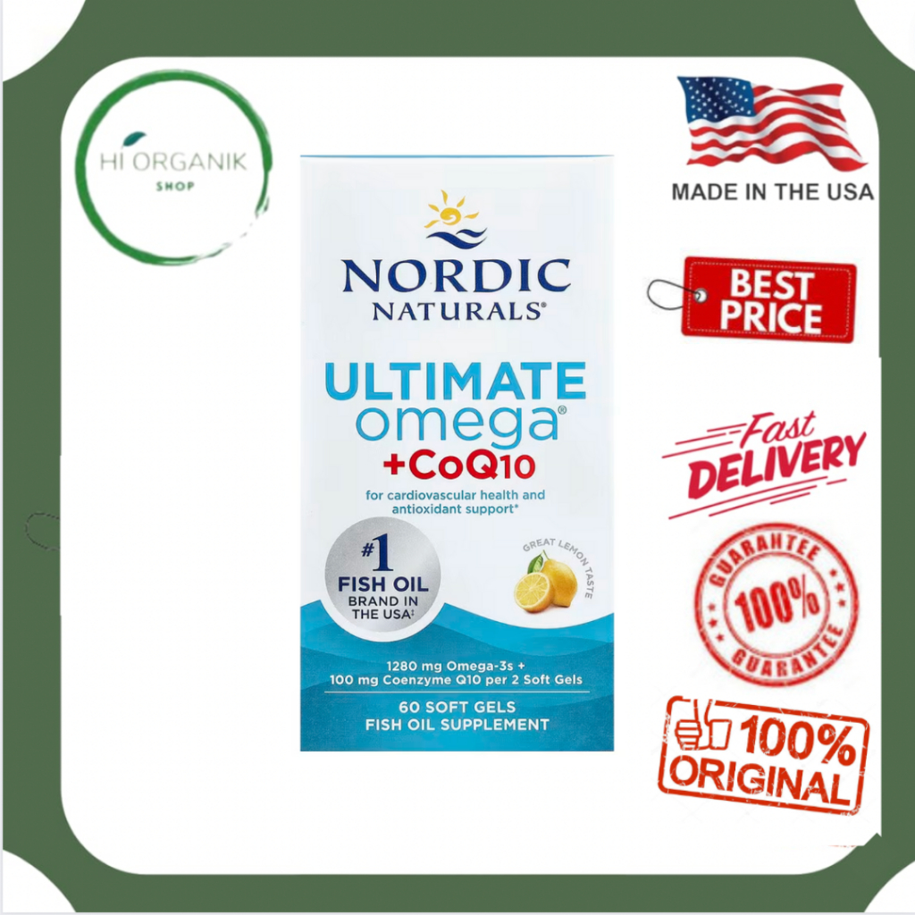 Nordic Naturals Ultimate Omega 3 1280 mg COQ10 100 mg 60 SoftGels