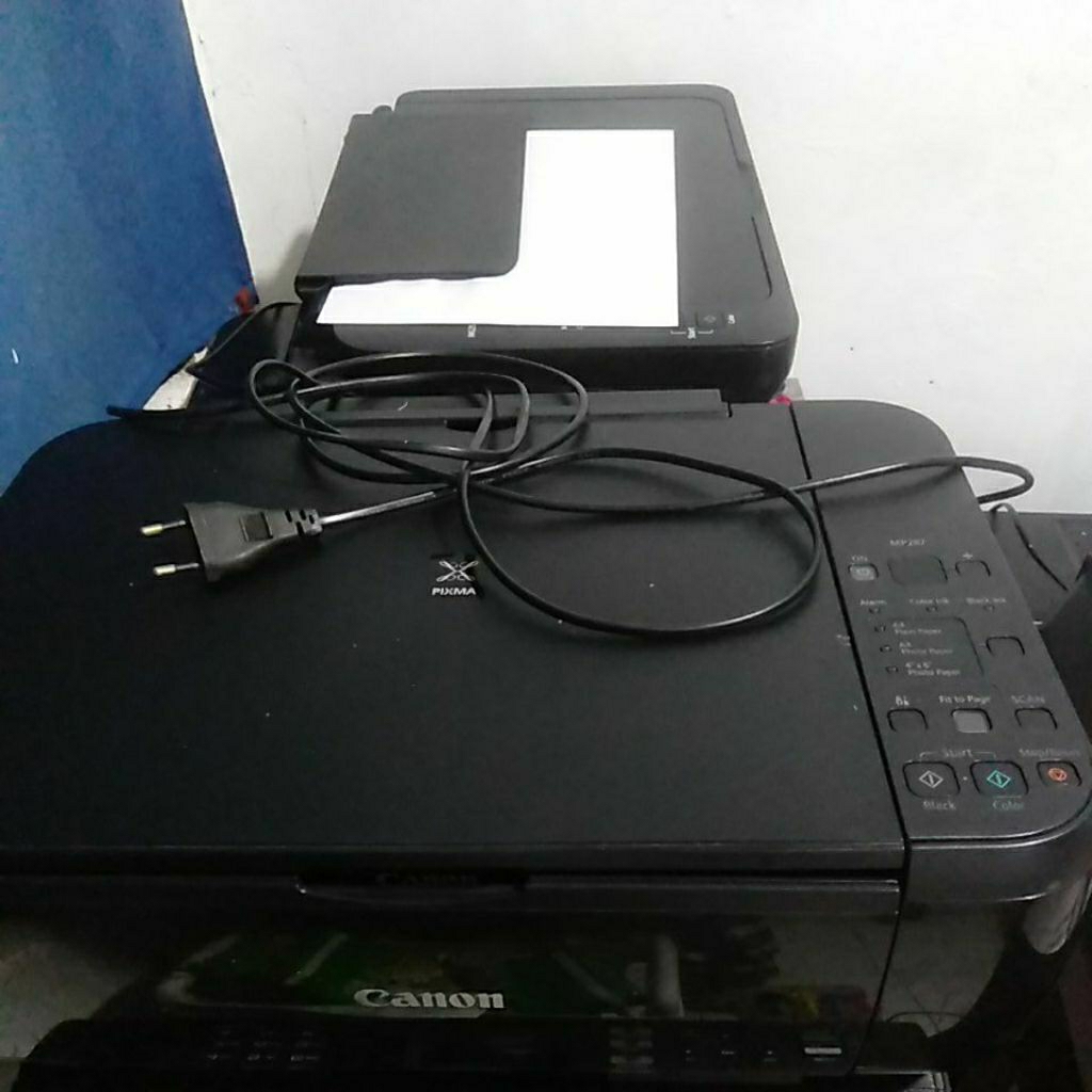 printer Canon mp287 siap pakai catridge baru full tinta