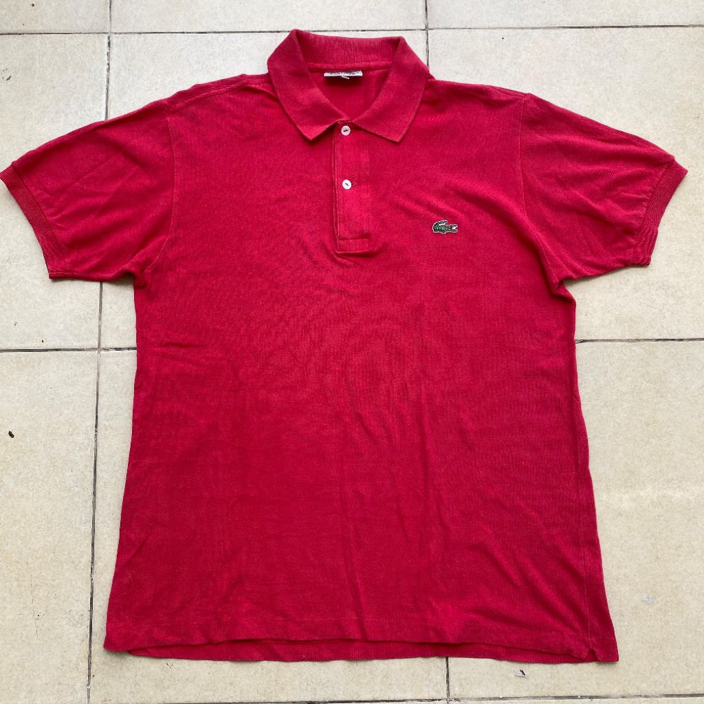Vintage Lacoste polo shirt casual red original second Bekas murah. Jual polo shirt Lacoste original 