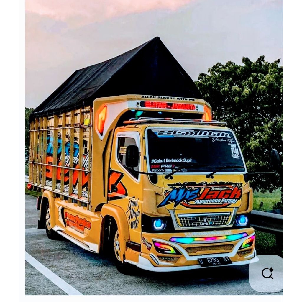 PROMO MURAH MINIATUR TRUK OLENG KAYU TRIPLEK BREWOG BREWOK  FULL LAMPU KELIP MURAH GROSIR MAINAN min