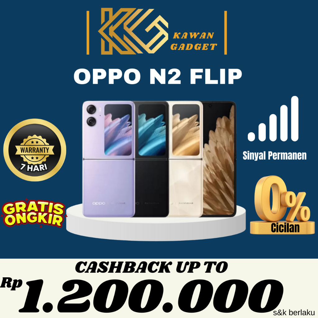 Oppo Find N2 Flip 8/512GB 8/256GB Second Fullset Resmi Original
