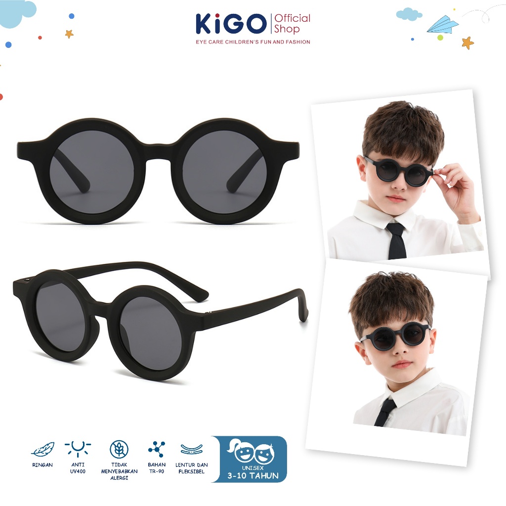 Kigo Kacamata Anak Sunglasses Polarized Fashion Sytle Unisex Bahan TR90 Terbaru 6-113