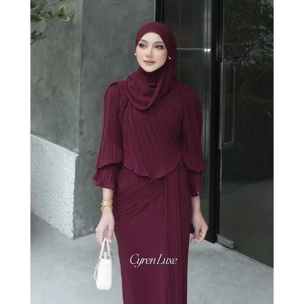 New Cyren Dress Model Malaysia Mermaid Baju Kurung Pres Boby Dress Kondangan Terbaru 2026 Warna Best