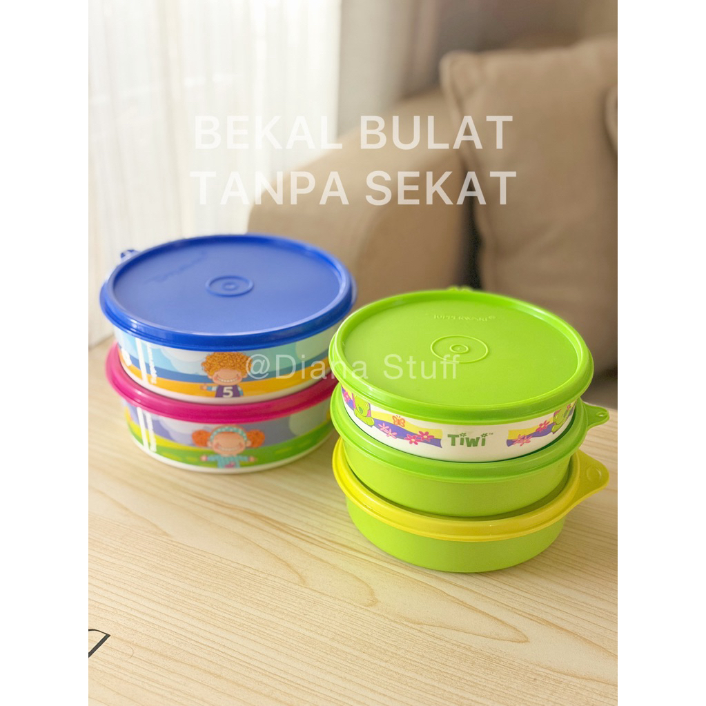 Bekal Anak Bulat tanpa Sekat Tupperware Ori
