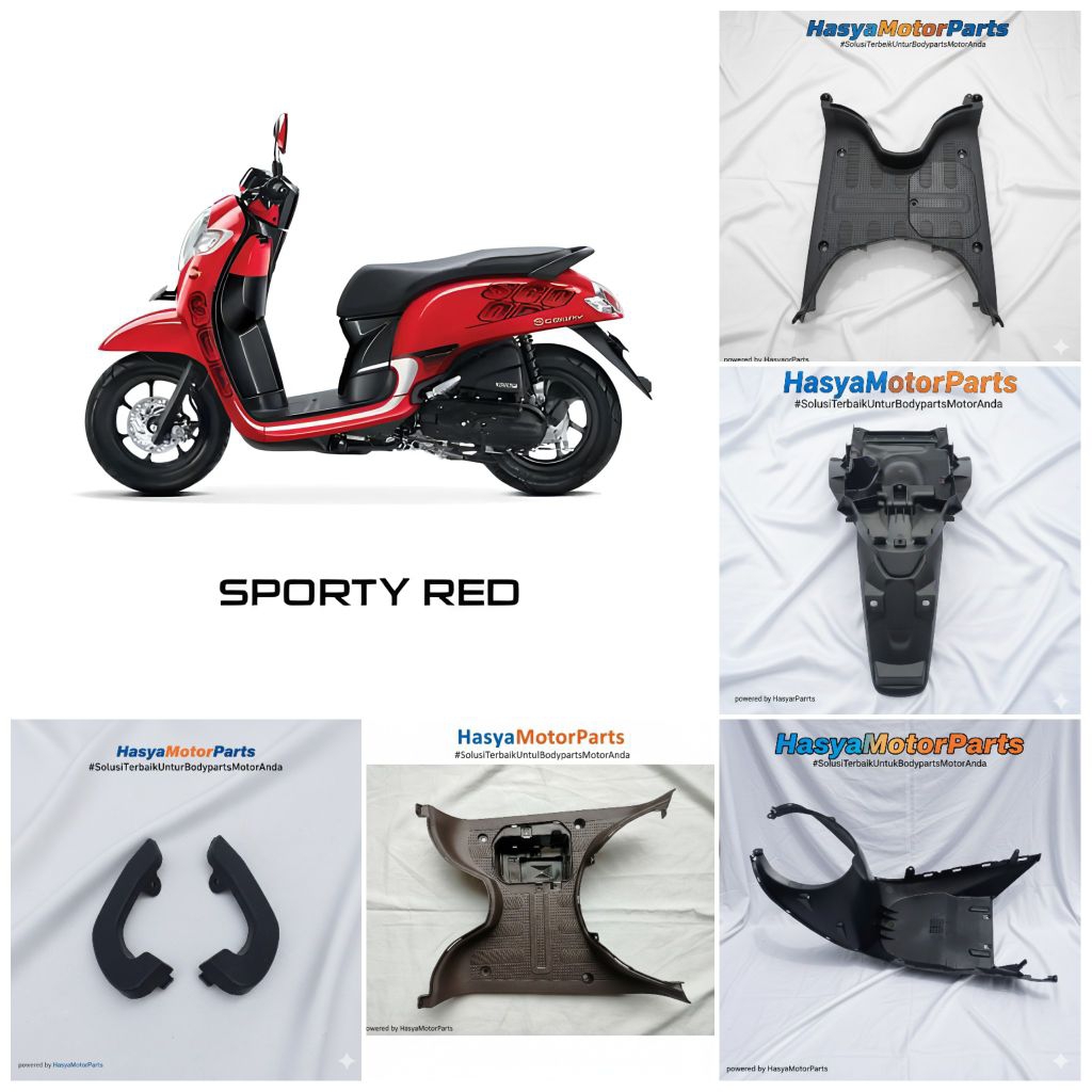 Paket Komplit Full Set Body Kasar Depan Belakang Scoopy Led New Ban Donat K93 2018-2020 Kualitas Ori