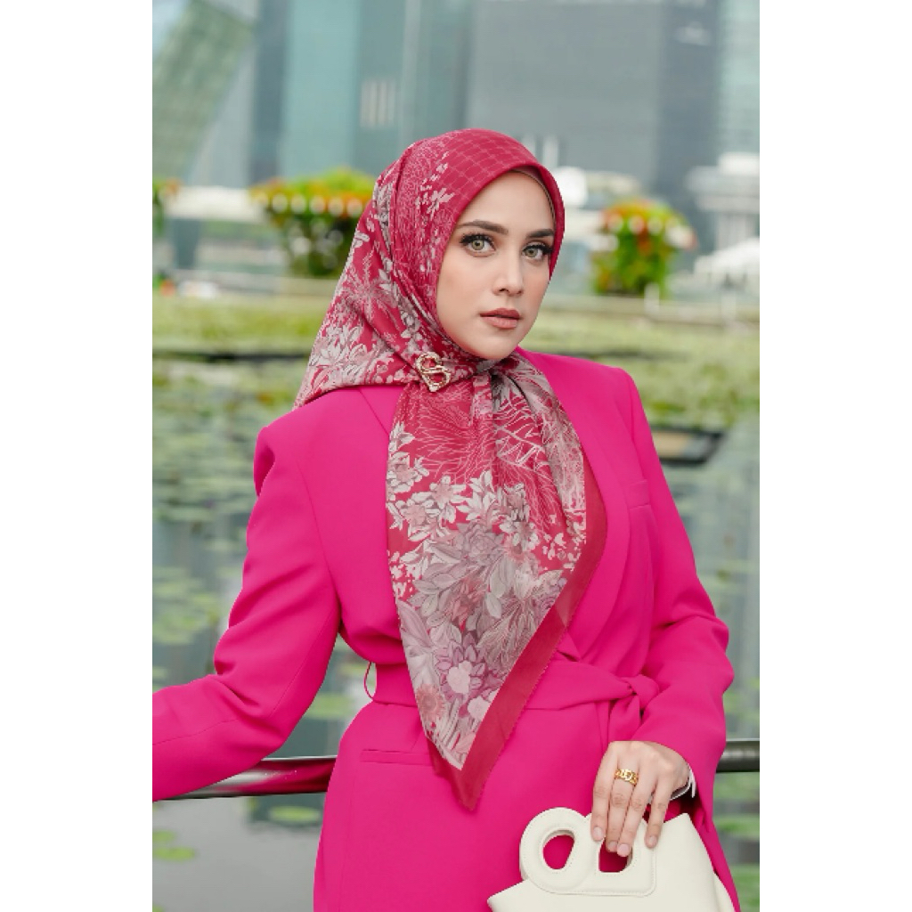 Buttonscarves Singapore Voile Square series - Tropical