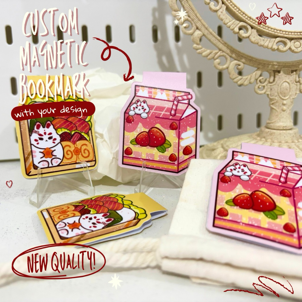 Custom Magnetic Bookmark Hologram Glitter Glossy Matte, Custom Bookmark Magnet Hologram Glitter Glos