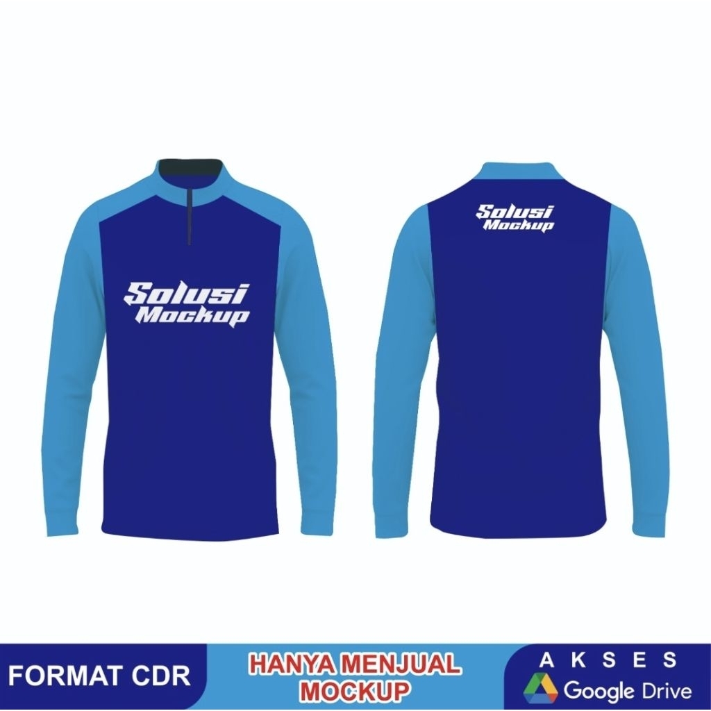 Mockup Jersey Panjang Kerah Shanghai - CDR