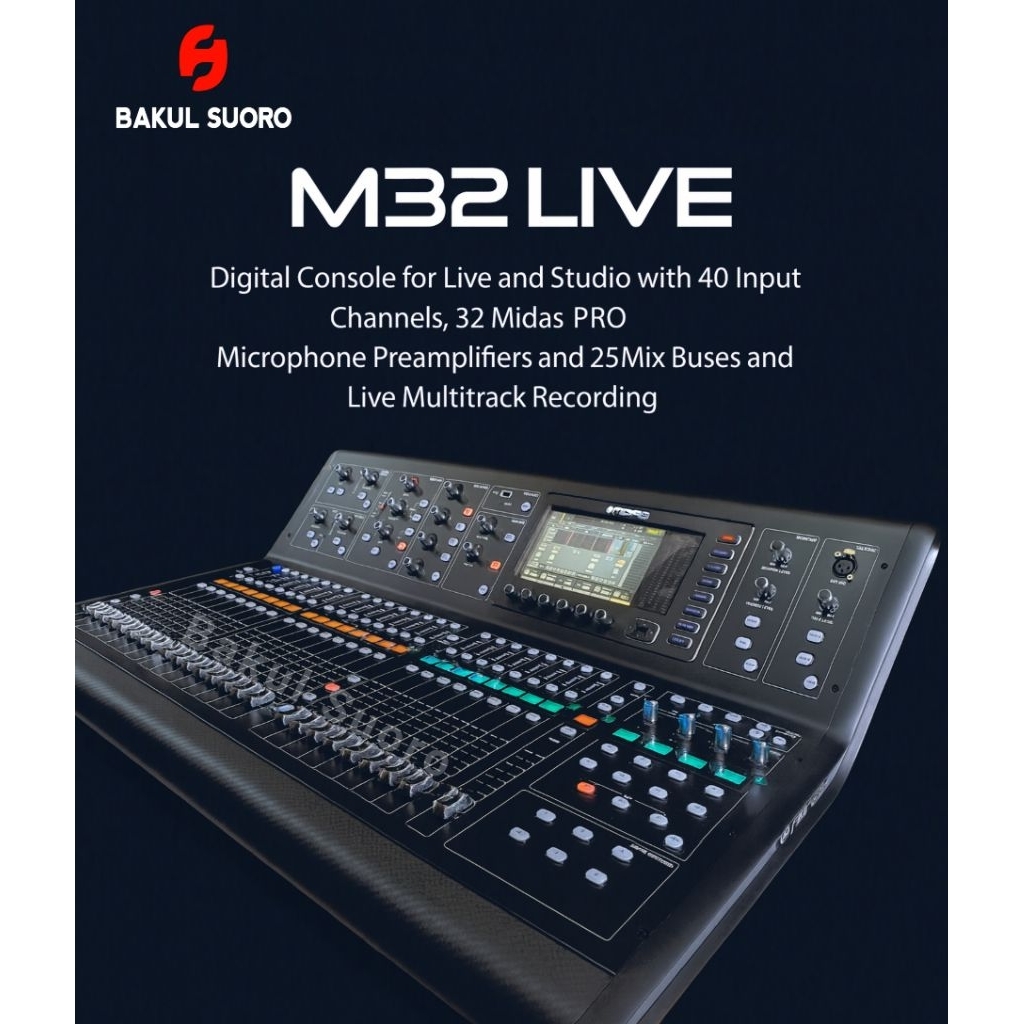 Mixer Digital MIDAS M32 Live || MultiTrack Recording For Live And Studio ORIGINAL