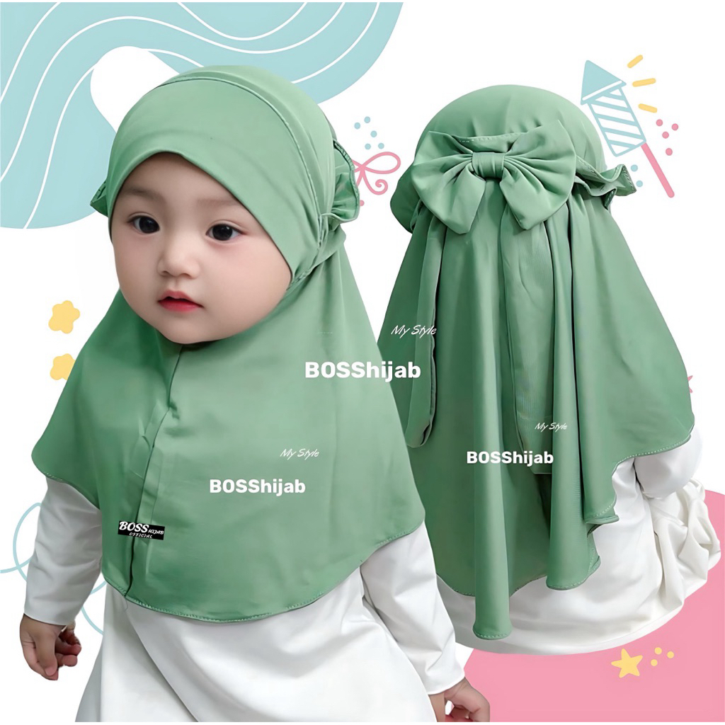 jilbab anak bayi bergo pita baby usia 3 6 bulan 1-10 th kerudung anak perempuan terbaru