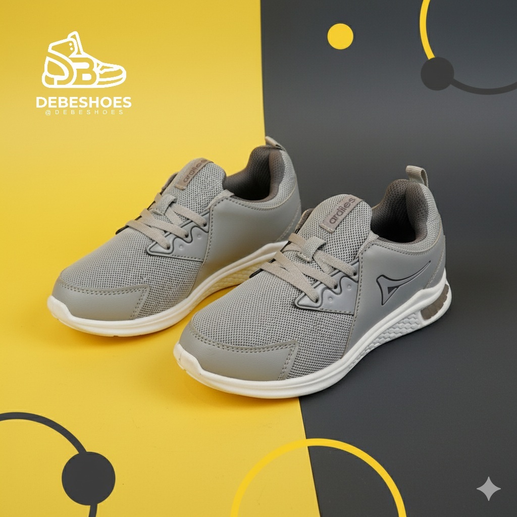 SEPATU ANAK SEPATU ARDILES ORI DUNDEE PRIA WANITA SEPATU RUNNING ABU ABU CEWEK TALI SNEAKERS MURAH
