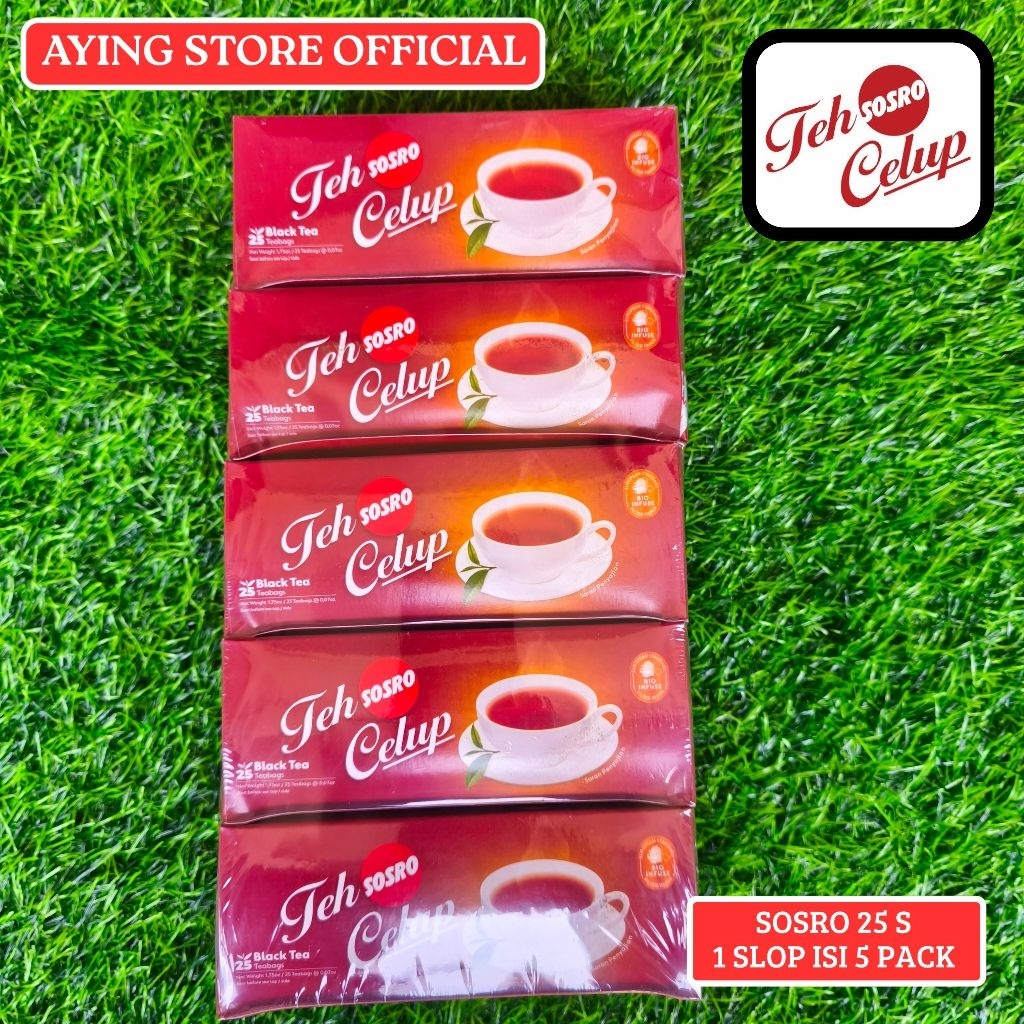 Teh celup Sosro (SLOP) ukuran 15,25,30