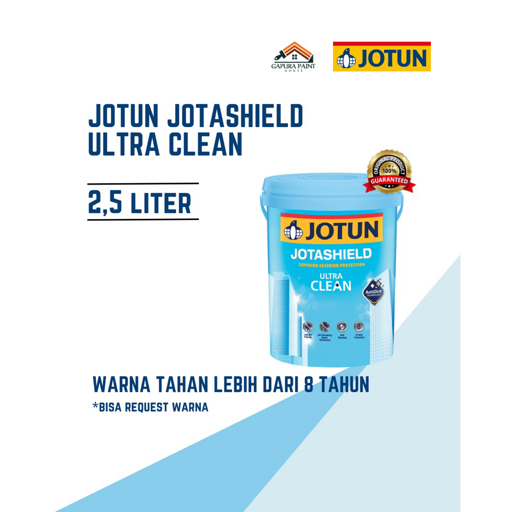 CAT TEMBOK WATERPROOF JOTASHIELD ULTRA CLEAN 2.5L / Cat Eksterior Jotun Jotashield Ultra Clean