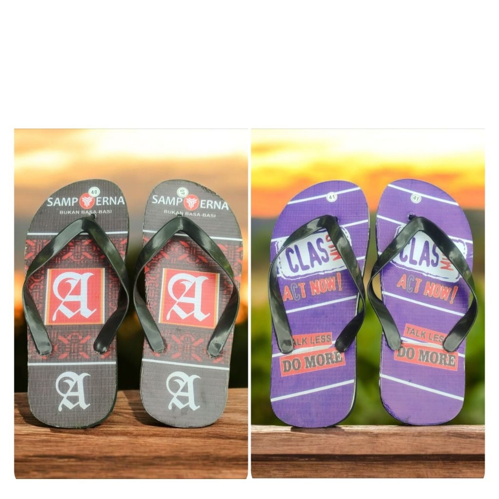 Sandal Jepit Motif Rokok/ Sandal jepit