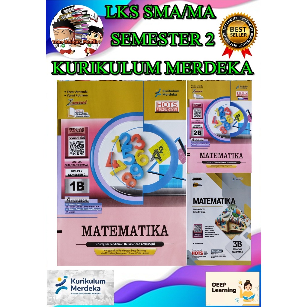 LKS Matematika SMA/MA/SMK Kelas 10, 11, 12 Semester 2 Kurikulum Merdeka/ Deep Learning/ Zamrud