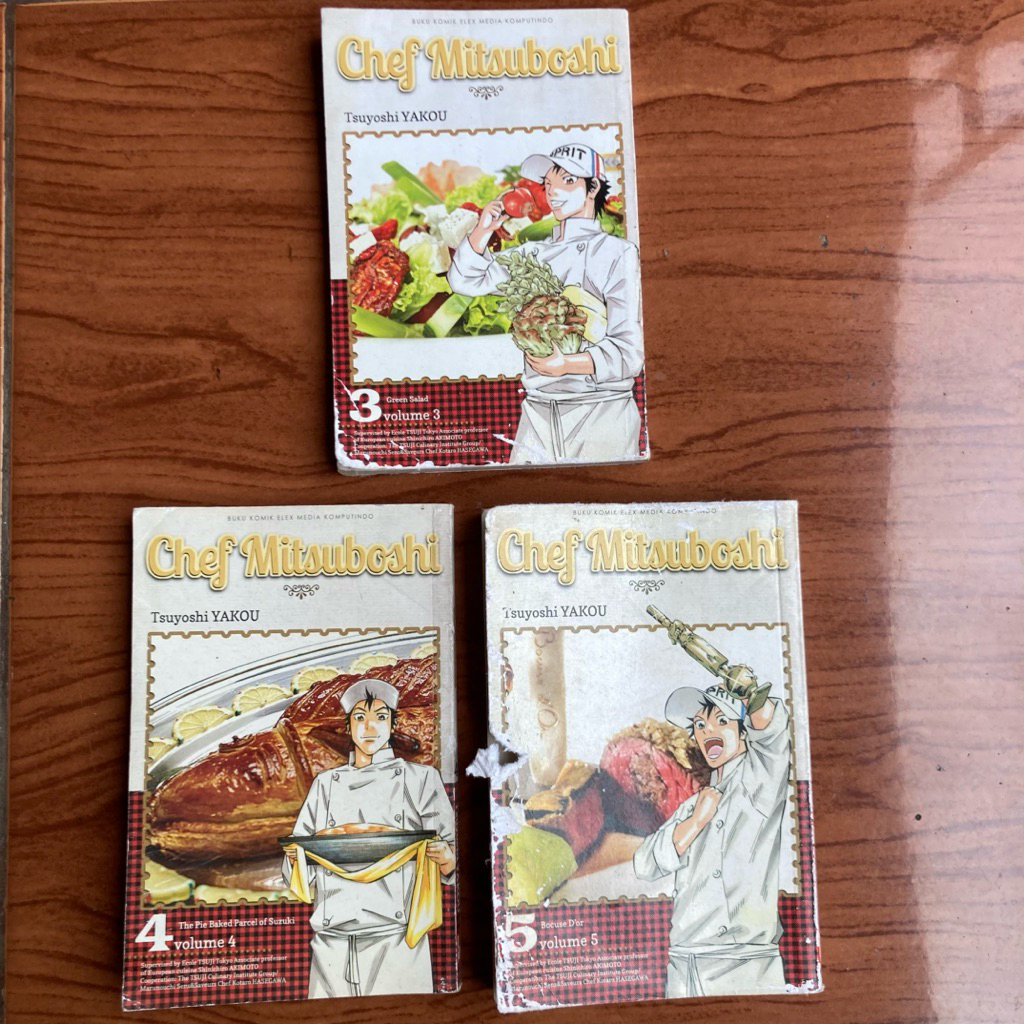 KOMIK CHEF MITSUBOSHI by Tsuyoshi Yakou Vol 3, 4 dan 5