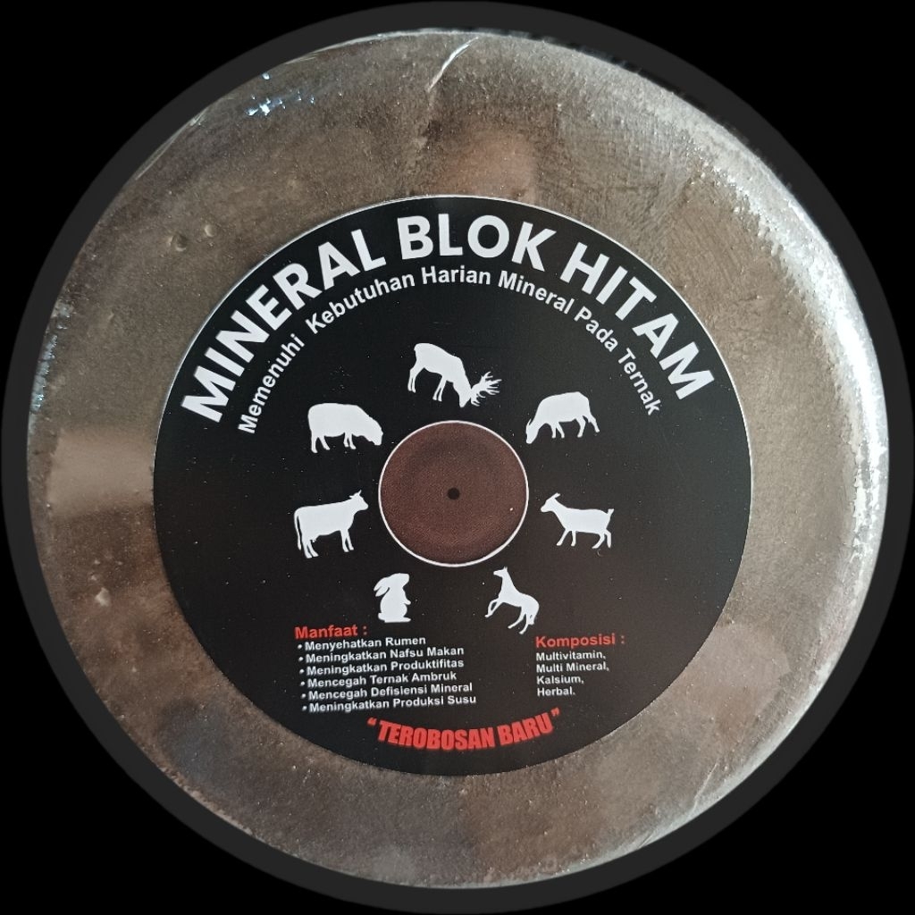 Mineral Blok - Mineral Blok Hitam 1 KG - Mineral Blok Hitam Sapi - Mineral Hitam Kambing -  Mineral 