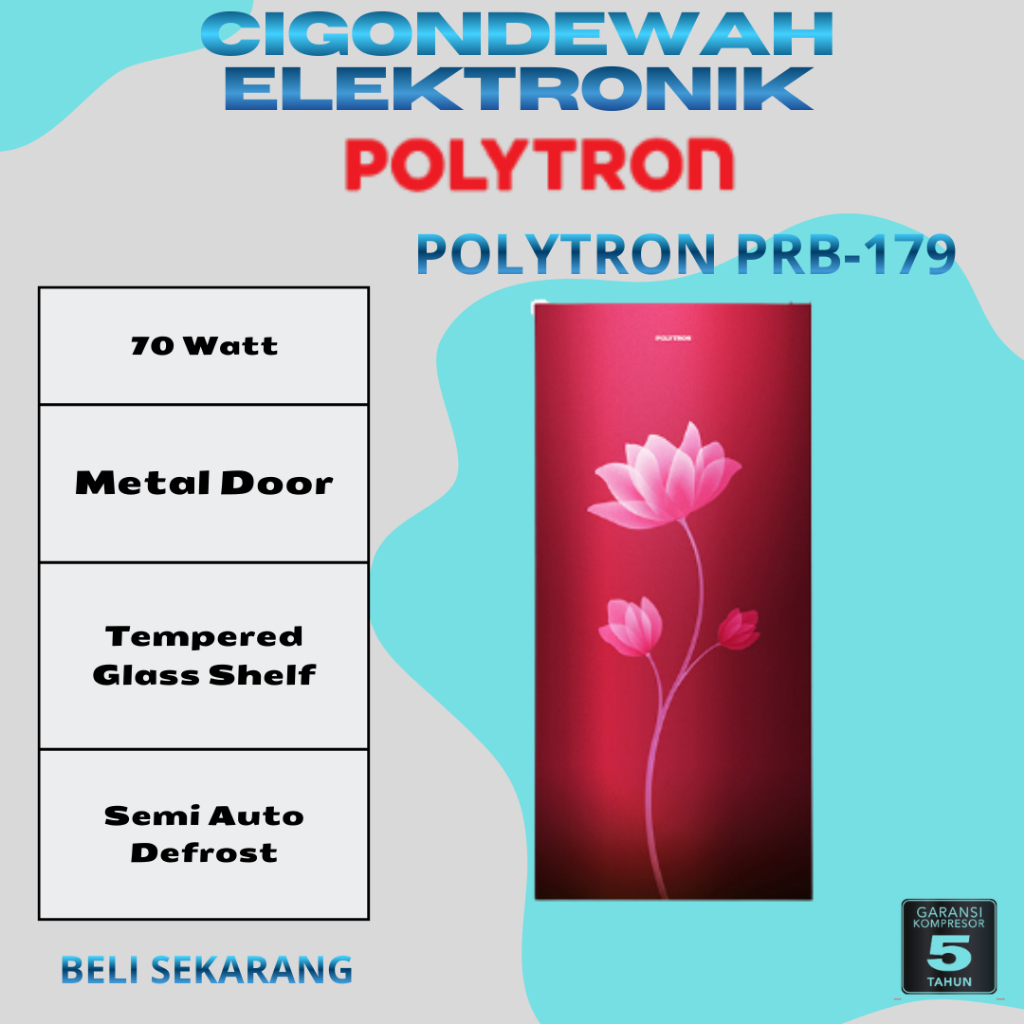 KULKAS POLYTRON 1PINTU PRB-179