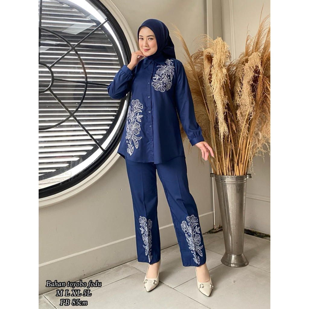 RIDD FASHION -Aqila setelan bordir adem dan nyaman