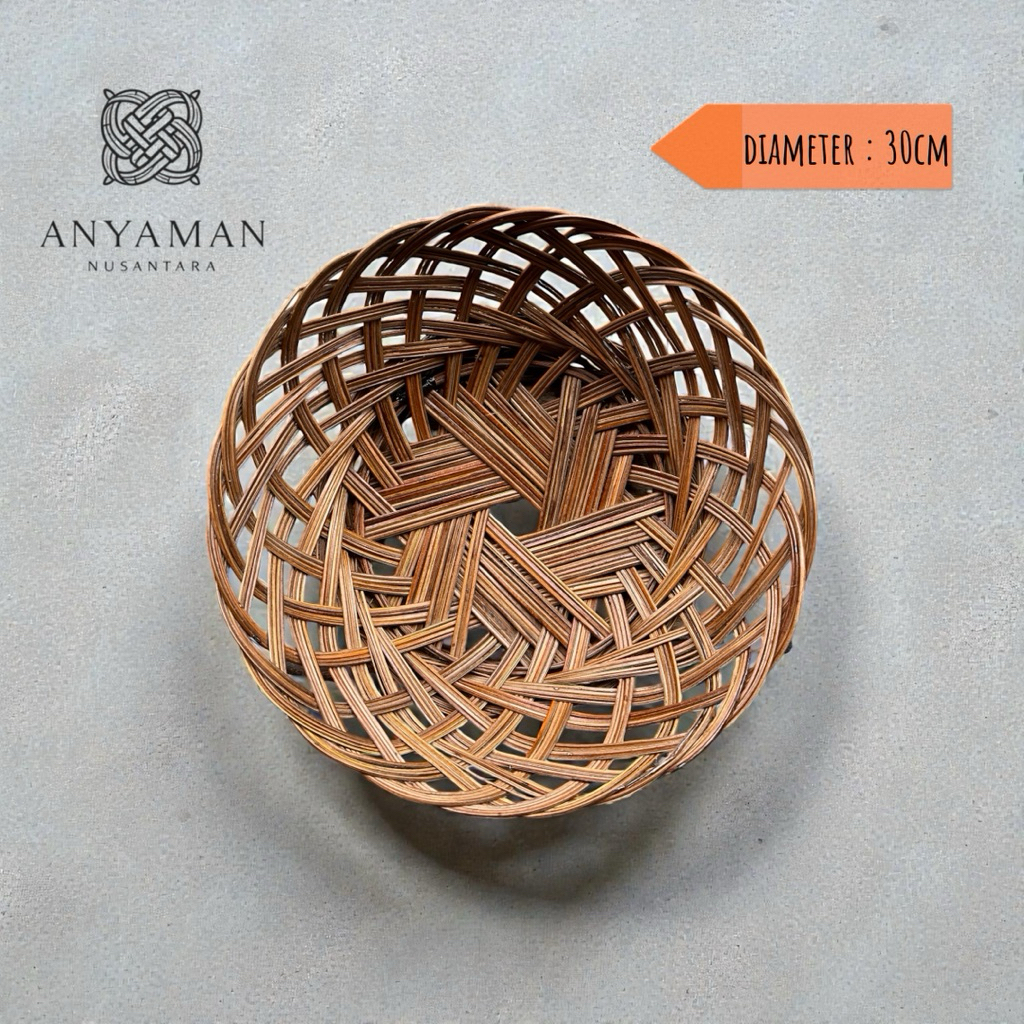 Piring Keranjang Anyaman Lidi/Rotan Keranjang Buah Keranjang Makanan