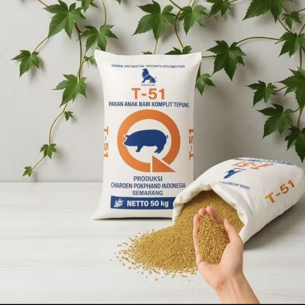 Pakan Babi Butiran Crumble Anakan T51 Pur babi  1 Kg