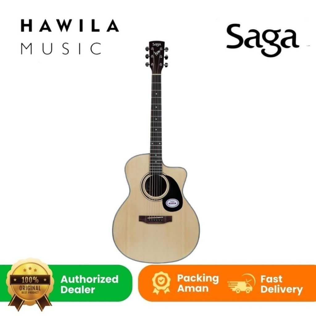 Gitar Akustik Gitar SAGA SF 600 Series SF600GC Nat, SF600CBK, SF600GCBK, SF600GCE, SF600C, SF600CBKE