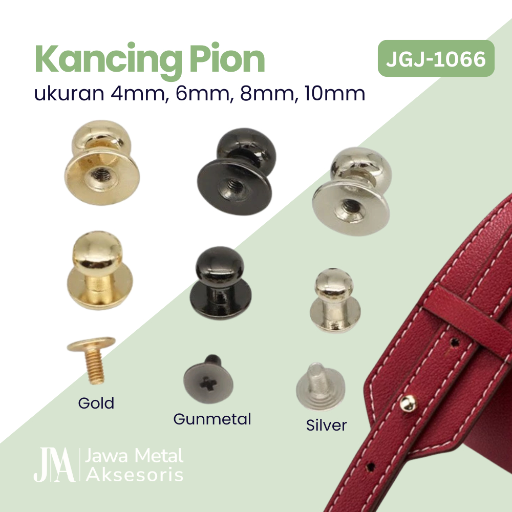 kancing pion / baut pentol / keling / aksesoris tas kulit  4mm 6mm 8mm 10mm Alloy Rivet JMA JGJ-1066