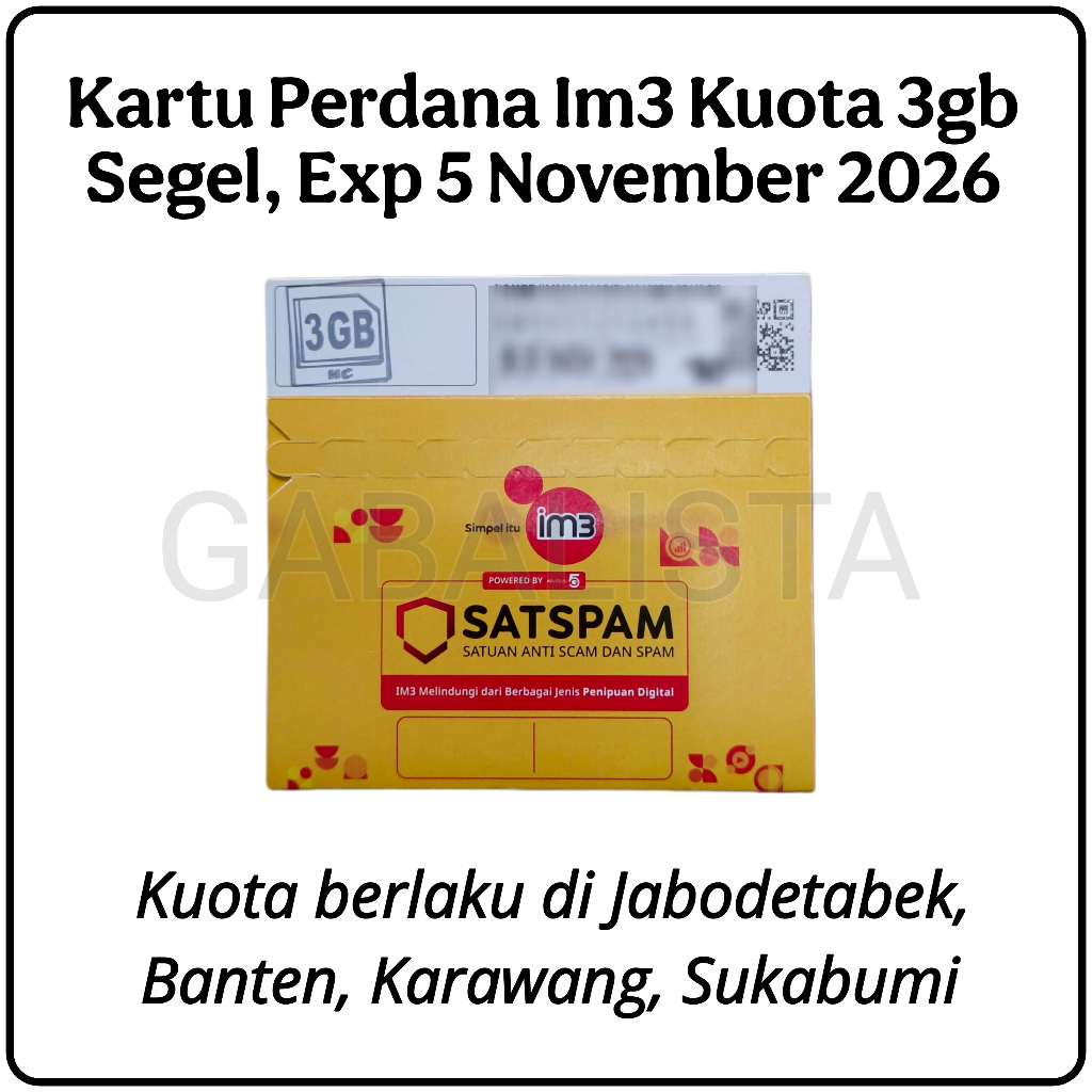 Kartu Perdana im3 3GB Indosat 4G/5G Masa Tunggu Panjang