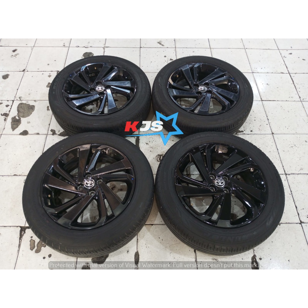 Velg Copotan Toyota Raize r17x7 Pcd 4x100 et40 Black Sepaket Ban