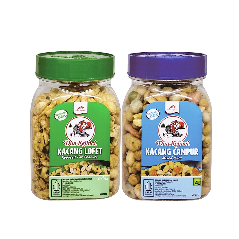 Dua Kelinci - Kacang Lofet dan Mix Nut - Kemasan Toples