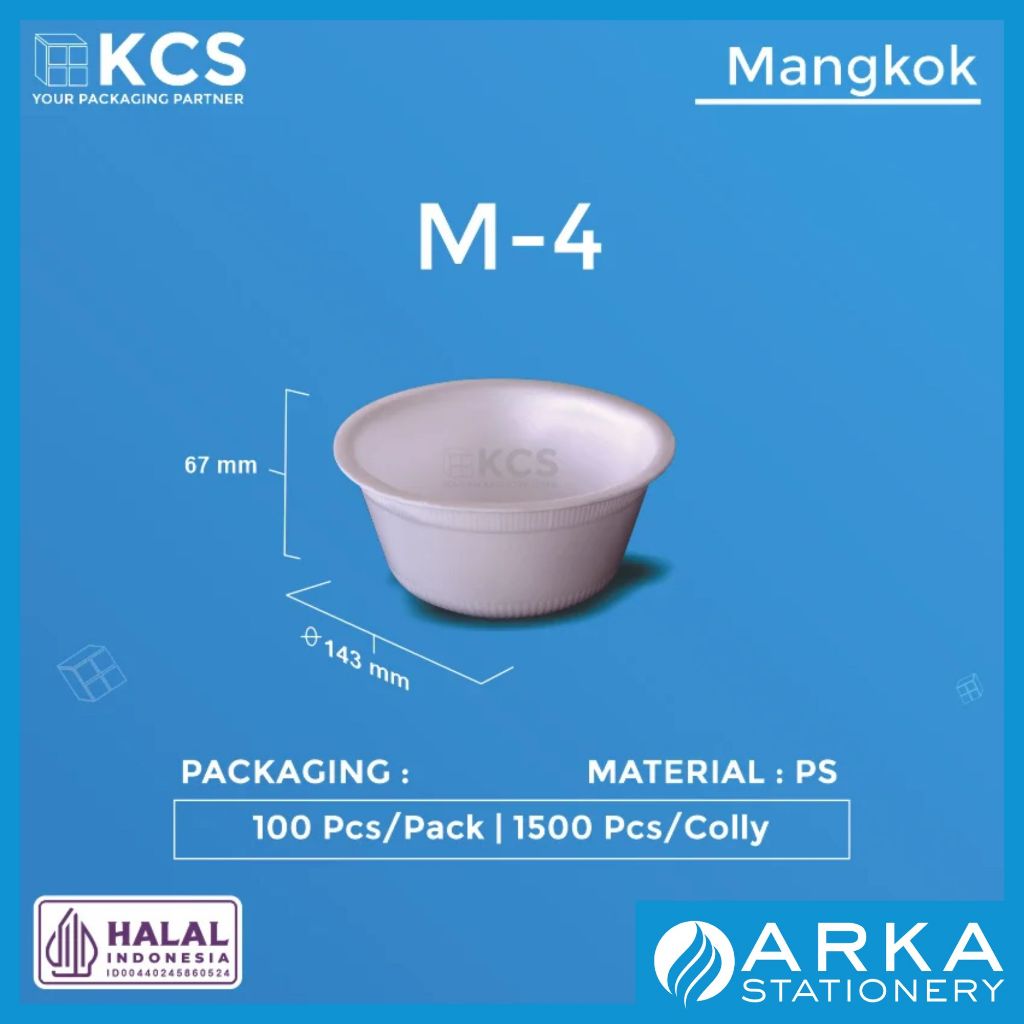 KCS STYROFOAM STEROFOAM GABUS M4 MANGKOK ISI 100