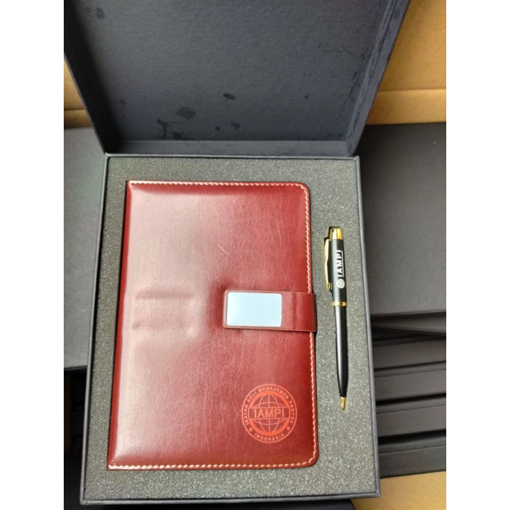 CUSTOM HARDBOX SET BUKU AGENDA#CUSTOM LOGO AMDA