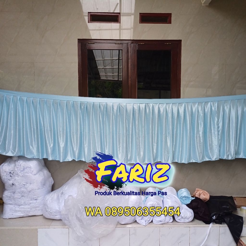 skirting meja - rempel meja prasmanan panjang 10 meter