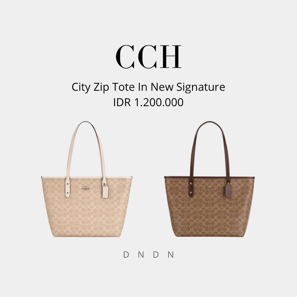 City Zip Tote In New Signature