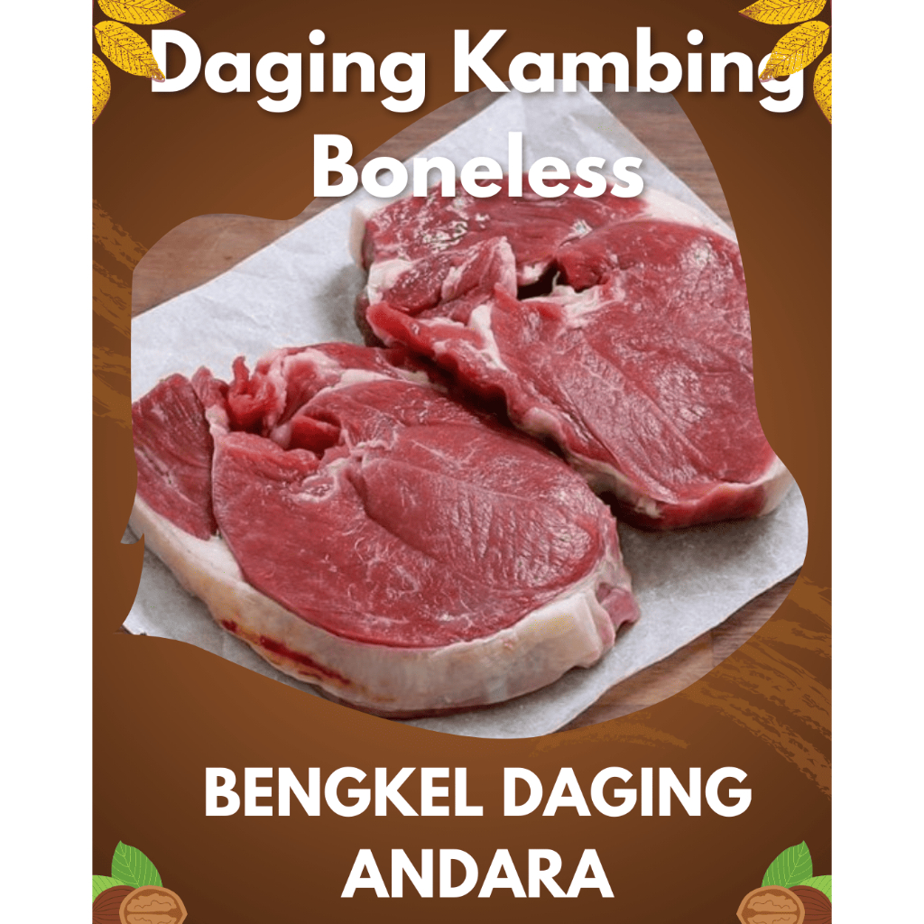 Daging Kambing Lokal Boneless 1kg – Daging Kambing Fresh Premium Tanpa Tulang, Empuk, Bersih & Siap 
