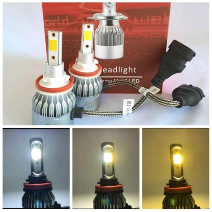LAMPU LED FOGLAMP H11 3 WARNA BRIO JAZZ HRV AVANZA ERTIGA INNOVA