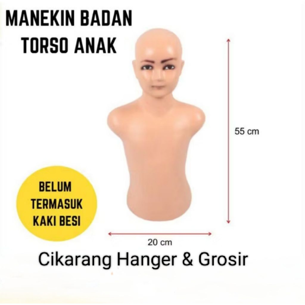 Patung Manekin Torso/ Manekin Anak Badan Dan Kepala/ Manekin Jilbab / Manekin Gamis Anak Unisex