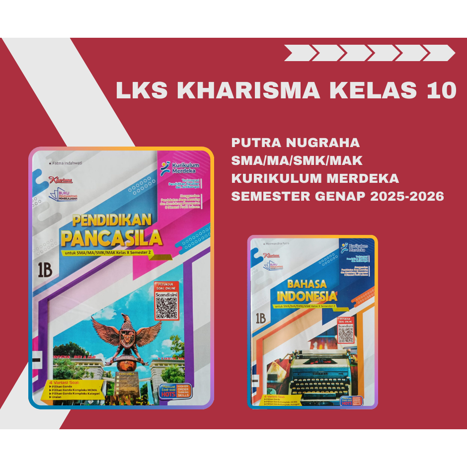 Buku LKS KHARISMA PUTRA NUGRAHA SMA/MA Kelas 10 Merdeka Semester 2 Genap 2025 2026
