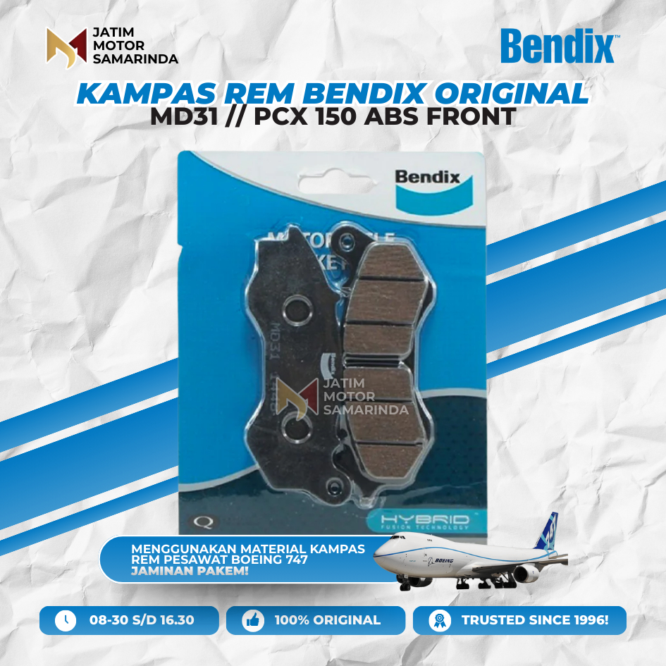 MD31 | Bendix Disc Pad Kampas Rem Cakram Premium Untuk Honda PCX125/150 ABS Depan Original