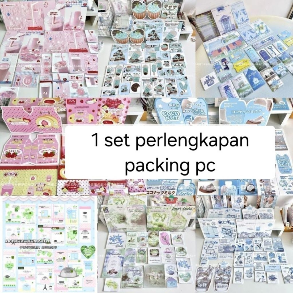 [baca deskripsi] part 1 alas packing photocard kpop sticker set perlengkapan packing