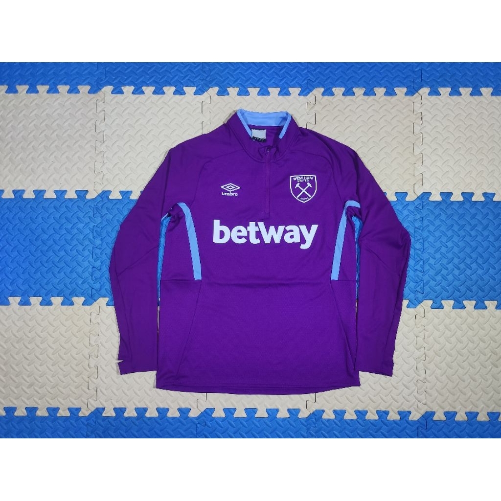 Half Zipper Soccer Jersey Pullover Westham United 2019 / 2020 Original