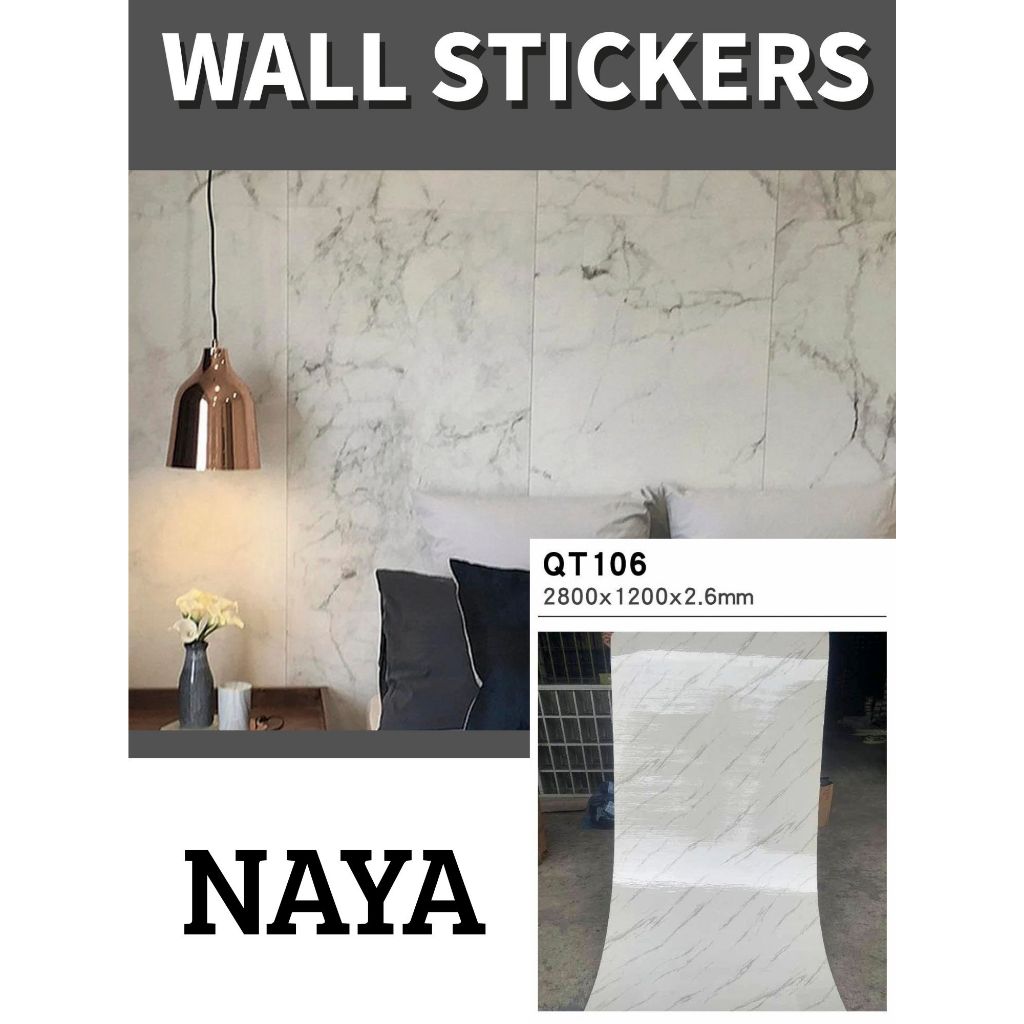 Wall Sticker Marble NAYA QT – Wall Sticker Marmer Luxury untuk Dinding Rumah
