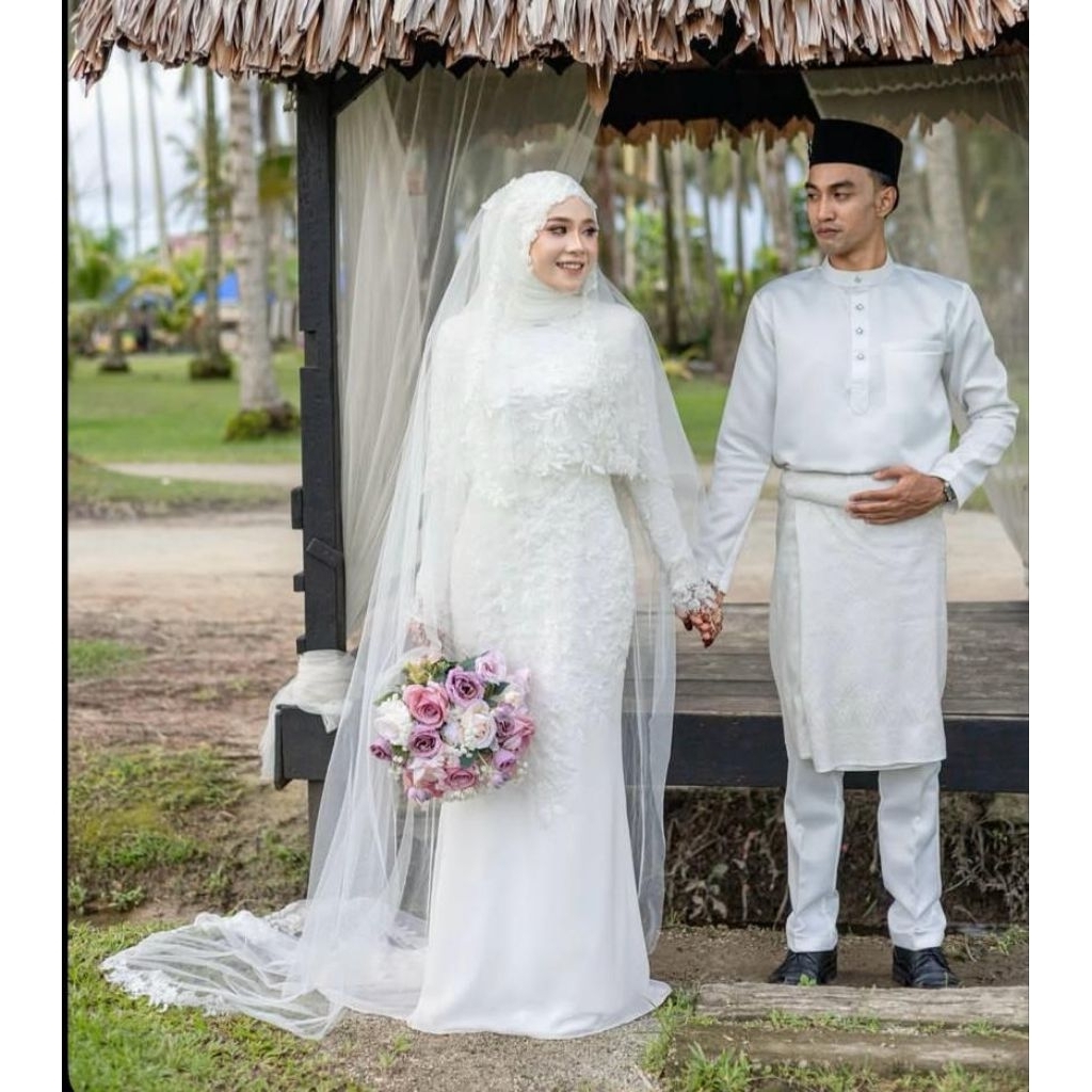 gaun pengantin Malaysia Melayu gaun akad gaun walimah wedding dress