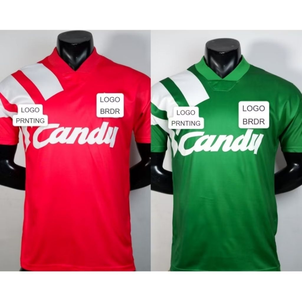 JERSEY BOLA RETRO LIVERPOOL HOME AWAY 1991 1992