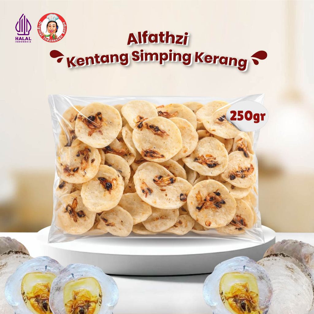 Alfathzi Kentang Simping Kerang Mentah 250gr Gurih Renyah Siap Goreng – Camilan Tradisional Mentah