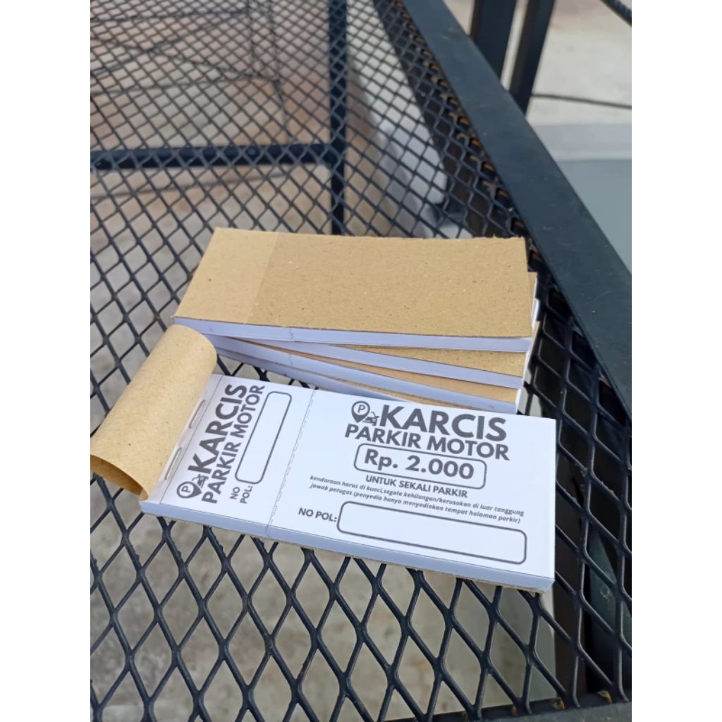 KARCIS PARKIR MOTOR MOBIL KARCIS PARKIR KENDARAAN BISA GANTI HARGA