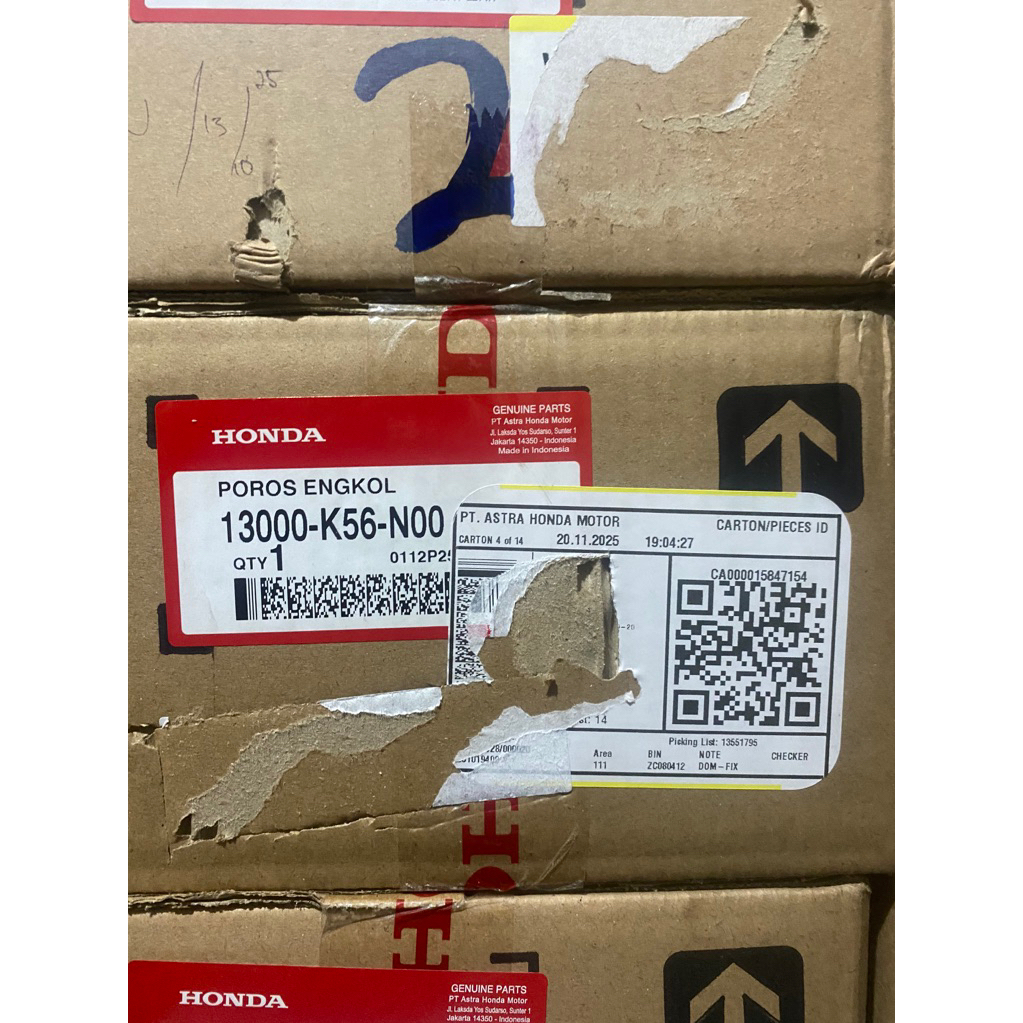 Kruk As, Stang Seher Set, Crank Shaft Sonic 150R K56, CBR 150R K45G,CB150R StreetFire(2015-2021) Ori